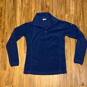 Columbia Women's small sweater fleece pullover 1/4 zip Blue lightweight casual